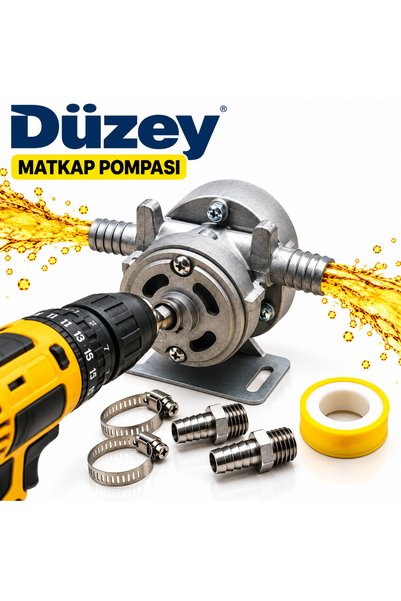 DÜZEY POMPA Matkapla çalışan sıvı aktarma pompası
