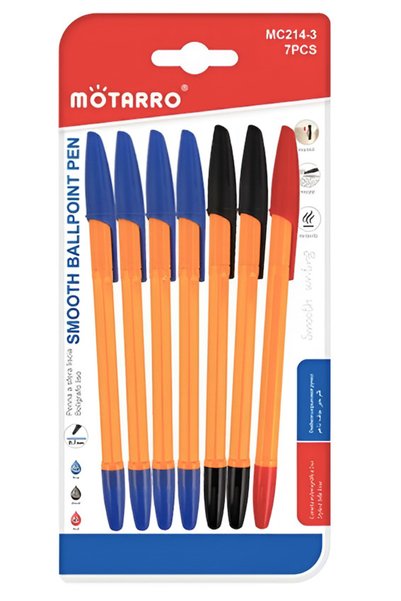 OEM Στυλό 3 xρωμάτων 0.7mm σετ 7 τεμάχια Motarro MC214-3
