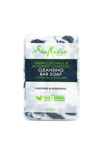 Shea Moisture صابون تنظيف بجوز الهند الأخضر والفحم النشط - 227 غرام