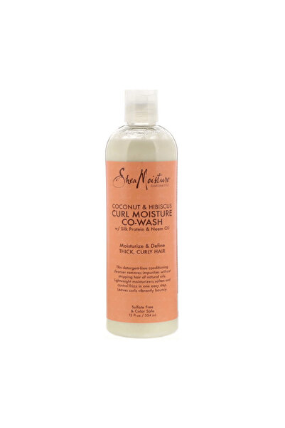 Shea Moisture غسول مرطب للشعر المجعد بجوز الهند والكركديه - 354 مل