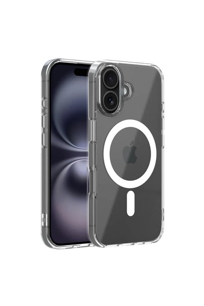 OtoTech Apple iPhone 16 Combo Hard Transparent Magsafe Cover - Transparent