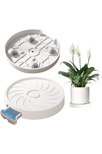 Generic 1 Pack Heavy Duty 10" Plant Caddy with Silent Hidden Wheels, Round Ro...