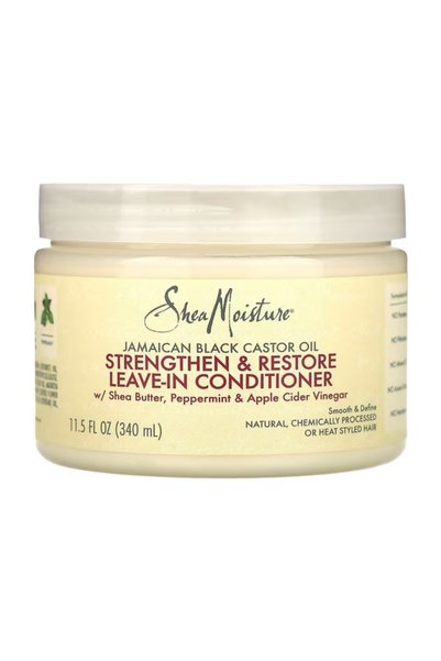 Shea Moisture بلسم يُترك على الشعر بزيت الخروع الأسود الجامايكي لتقوية واستعا...
