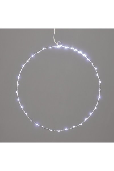 Aca Light ΧΡΙΣΤΟΥΓΕΝΝΙΑΤΙΚΟ ΦΩΤΙΖΟΜΕΝΟ ΣΤΕΦΑΝΙ ΚΥΚΛΙΚΟ ΑΣΗΜΙ 65 ΜΙΝΙ LED ΣΕ Σ...