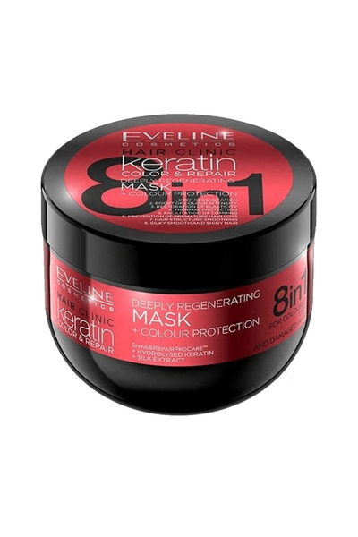 Eveline Cosmetics Eveline 8 in 1 Keratin Hair Repair and Color Mask - 500ml