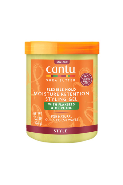 Cantu جل تصفيف الشعر بزبدة الشيا، لتثبيت مرن، مع الاحتفاظ بالرطوبة، وبذور الك...