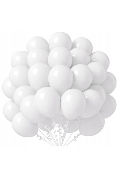 VivaMedikal Baloane Albe Pastel 100 buc. ANIVERSARE NUNTĂ COMUNIUNE ALBE Mate...