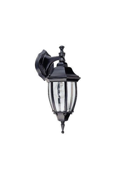 Aca Light Εξάπλευρο αλουμινένιο φανάρι σαντεϊκό μαύρο συμβατικό 1xE27 IP45 Φ2...