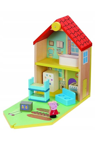 TM TOYS Casa de familie din lemn PEPPA PIG + Peppa