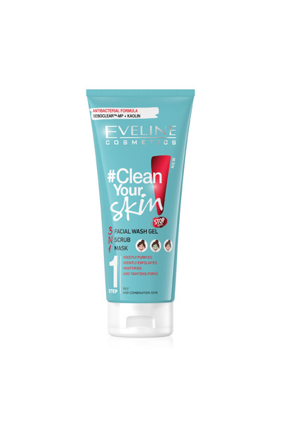 Eveline Cosmetics Eveline Clean Your Skin 3 in 1 Face Wash Gel + Scrub + Mask...