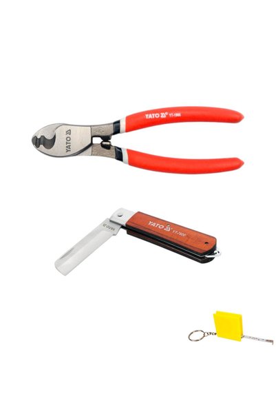 yato Cleste taiat cablu electric si cutit electrician decablat, pliabil cu ru...