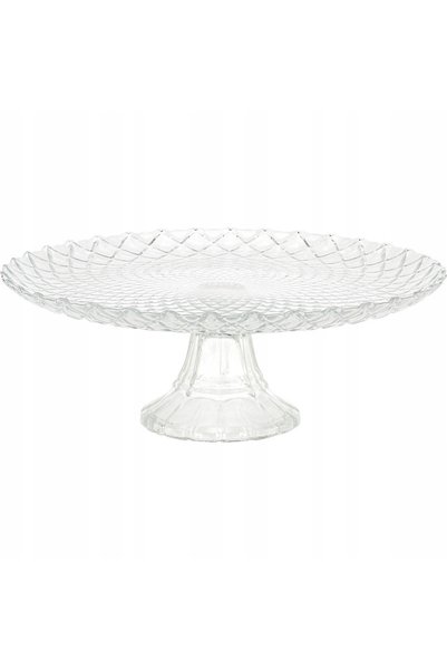 Excellent Houseware Patera de sticlă transparentă pentru tort, cu picioare, Ø...