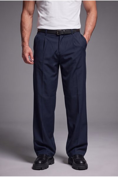 BASEL.CO Old Money Comfortable Fit Fabric Trousers