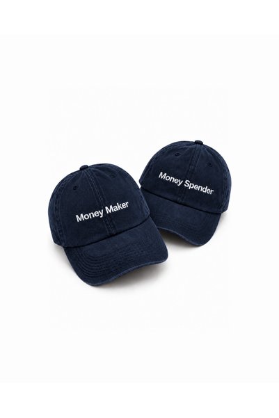 Tresore Money Maker & Money Spender Embroidered Couple Hat / "Money Making an...