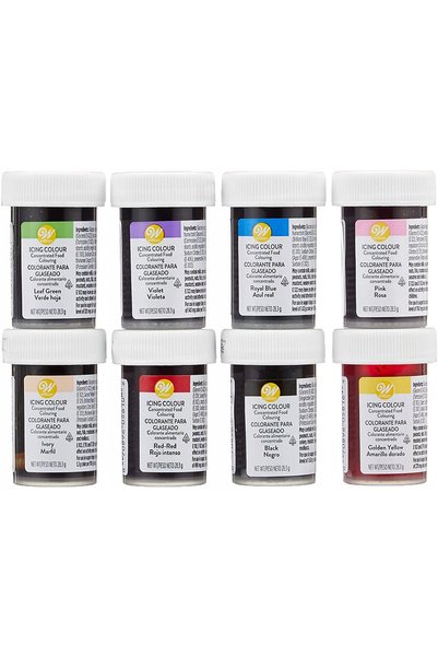 wilton Set de 8 coloranți alimentari gel de înaltă performanță și lumânare
