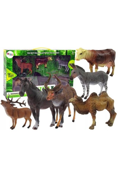 LeanToys Set de figurine animale de pădure cerb vacă
