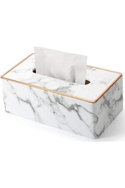 Yelajoy Tissue Box Cover Tissue Holder: Leather Tissue Box Holder for Office ...