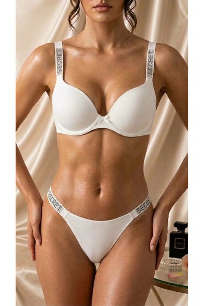 SATTENS Set sutien push-up cu susținere și burete, set de sus și de jos