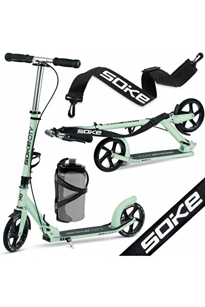 Sokeytr Trotinetă SOKE CITY MARE, PLIABILĂ, CU SĂRMĂ DE PRINDERE, ROȚĂ DE 20 CM