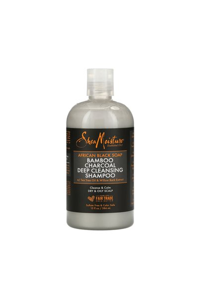 Shea Moisture شامبو التنظيف العميق بالصابون الأسود الأفريقي والفحم الخيزراني ...