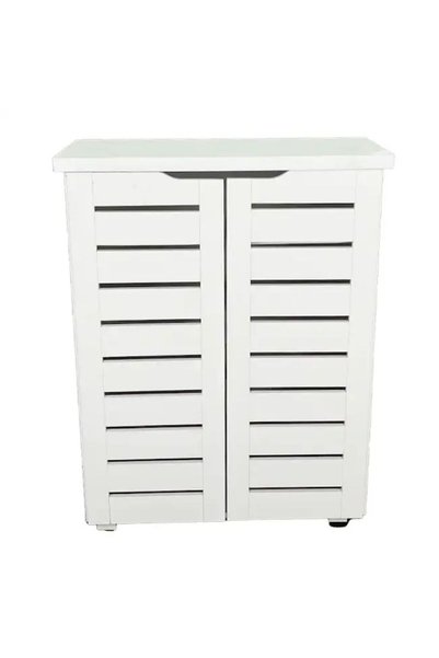 Generic 2-Door Wooden Wardrobe - White - 100X77X33 cm