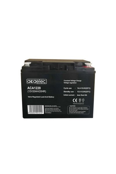 Aca Light ΜΠΑΤΑΡΙΑ AGM VRLA 12V 20AH/20HR 5.4kg 177X75X165MM / ACA1220