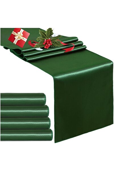 NO BRAND Panglică de satin de Crăciun, verde sticlă, material textil, 36cm x 9m