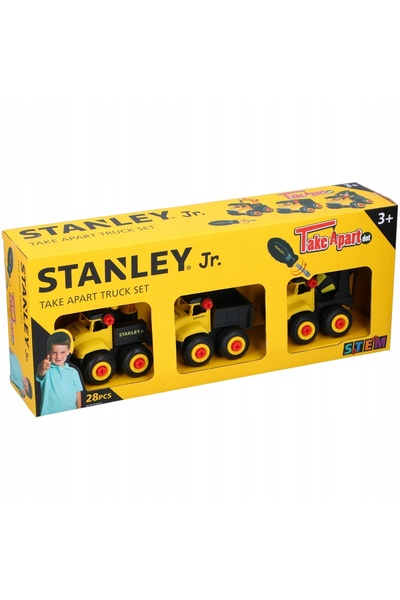 Stanley Jr Set de 3 vehicule de asamblat mini 28 el.