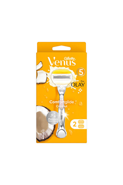 Gillette Olay Comfort Glide Venus 5 Coconut Razor + 2 Refills
