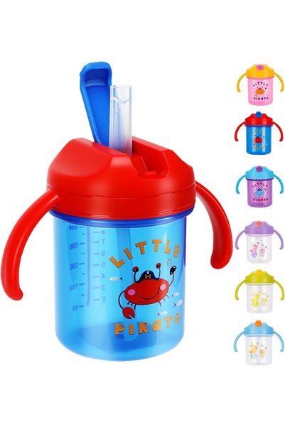 Generic BOOM Sippy Cup,280ml Baby Cup,Straw Cups with Handles,Spill-Proof Bab...