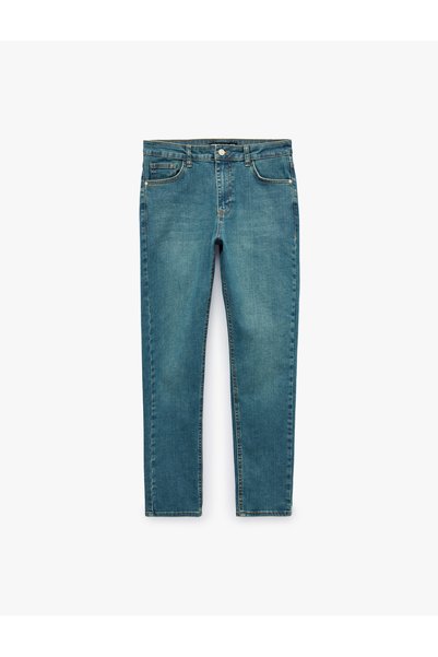 Koton Cotton 5-Pocket Regular Waist Slim Fit Jean Trousers - Brad Jean
