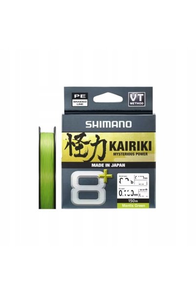 Shimano Kairiki 8+ LimeGreen Braid 150m 0,20mm