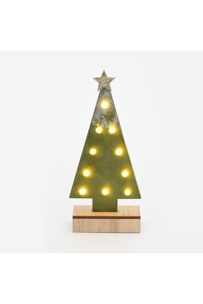 Aca Light ΧΡΙΣΤΟΥΓΕΝΝΙΑΤΙΚΟ ΔΙΑΚΟΣΜΗΤΙΚΟ ΞΥΛΙΝΟ ΔΕΝΤΡΟ ΠΡΑΣΙΝΟ ΜΕ ΓΚΛΙΤΕΡ & Α...