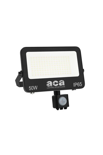 Aca Light ΠΡΟΒΟΛΕΑΣ LED SMD ΜΑΥΡΟ ΜΕ ΑΙΣΘΗΤΗΡΑ 100W 50W 3CCT 5000LM 185-260V ...