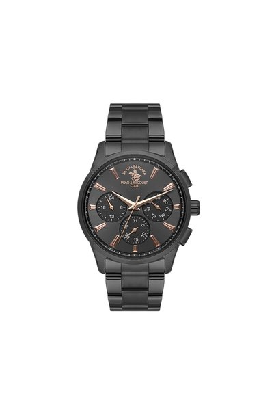 Generic Brand Black Stainless Steel Watch for Men SB.1.10648-5