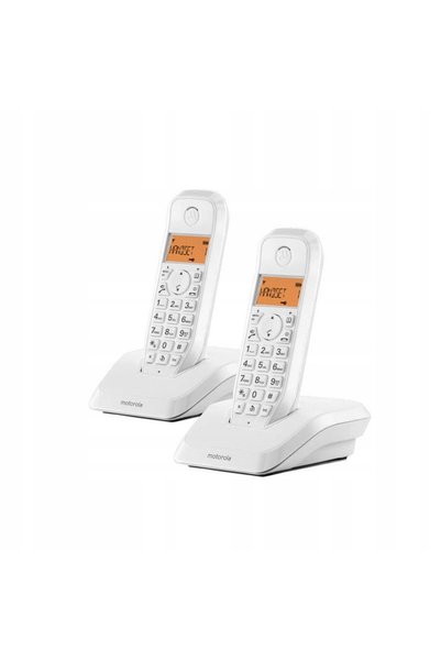 Motorola Telefon fix fără fir, set 2 bucăți S1202 negru