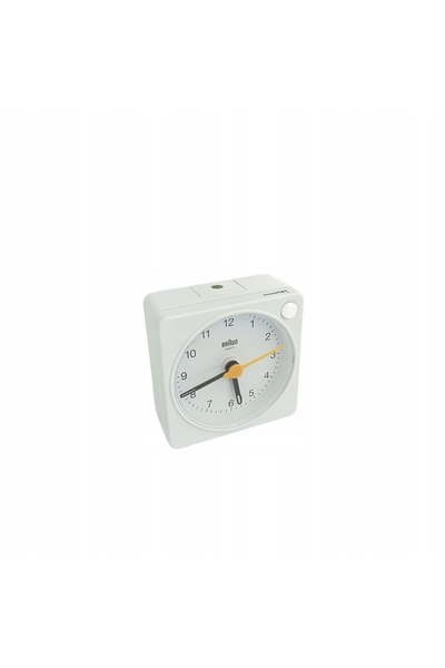 Braun BC 03 W ceas deșteptător analog cu cuarț. bialy