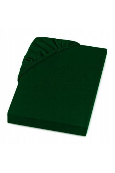 NO BRAND Cearșaf de pat JERSEY 200x220 100% BUMBAC CU ELASTIC Verde Biberon