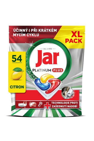 JAR Tablete pentru mașina de spălat vase platină plus lămâie 54 bucăți