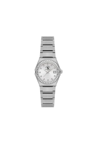 Santa Barbara Polo & Racquet Club Silver Stainless Steel Watch for Women SB.1...