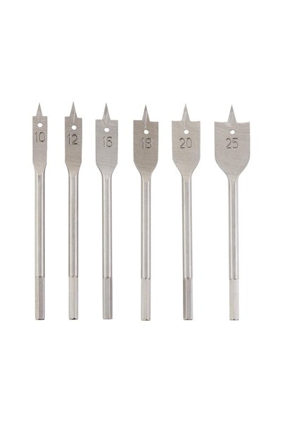 Generic Spade Bit Set 6-Piece Spade Drill Bits for Wood Paddle Flat Bit, Hex ...
