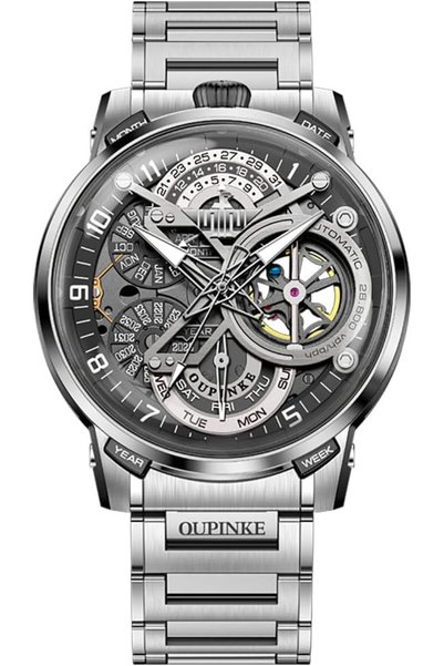 Generic Leather Watches for Men, Big Face Stainless Steel Analog Quartz Watch...