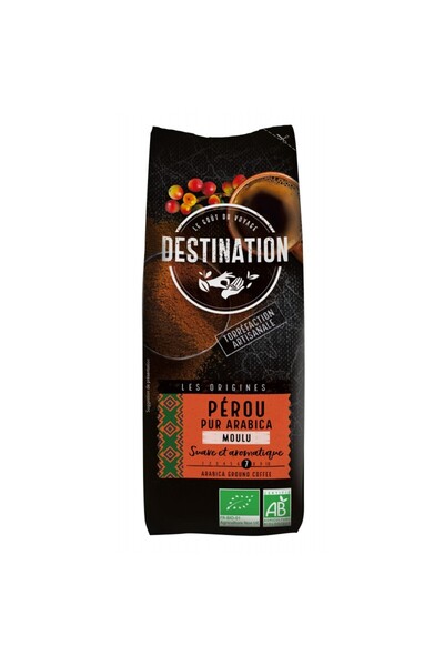 Destination Cafea măcinată, Arabica pură peruviană, 250g, Organică