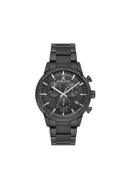 Daniel Klein Exclusive Black Stainless Steel Watch for Men DK.1.14238-4