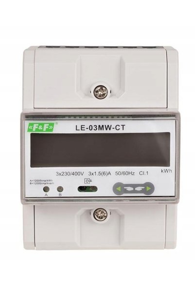 F&F DİZAYN Contor de energie electrică trifazat cu tarif dublu și 2 căi, cu M...