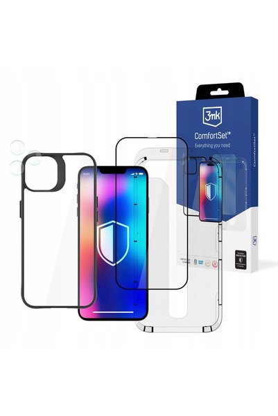 3MK Kit de accesorii de protecție 4 în 1 Comfort Set pentru iPhone 13 Pro Max