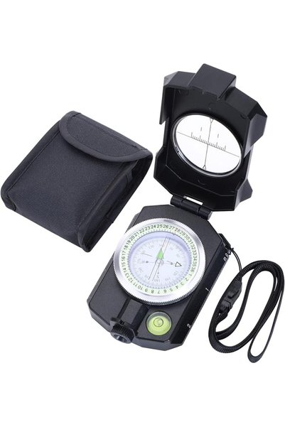 Tazweeq Compass Survival Hiking Military Waterproof Lensatic Compass with Inc...