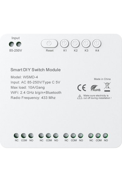 Avatto DIY WSMD-4 250V μονάδα έξυπνου διακόπτη - (WSMD-4-250V)