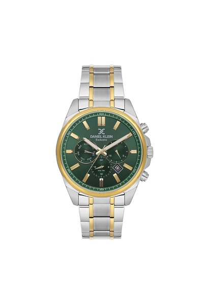 Daniel Klein Exclusive Silver and Gold Stainless Steel Watch for Men DK.6.142...