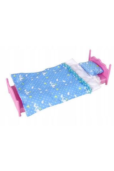 LeanToys Set de mobilier pentru păpuși Pat Dulap Măsuță de toaletă LEAN Toys